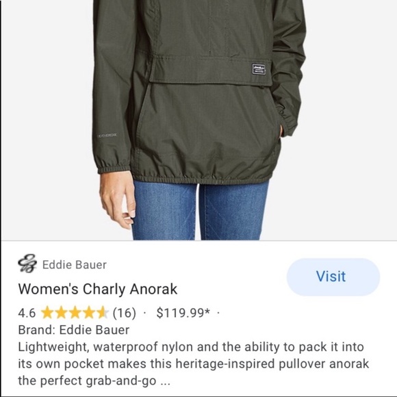 Black Eddie Bauer Charly Anorak - Picture 3 of 7